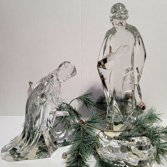 Mikasa Holiday Mikasa Crystal Nativity Set Of 3 Poshmark